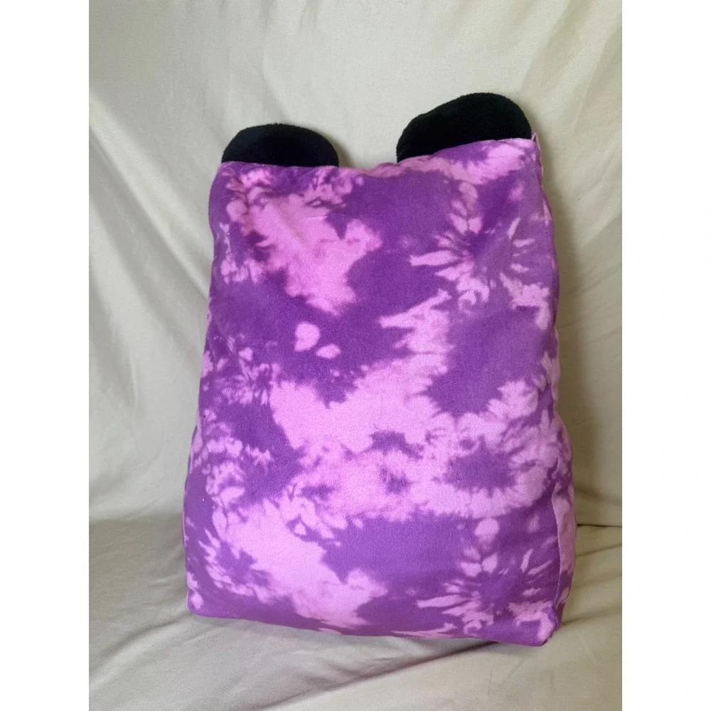 Panda Donut Snack Bag Plushie Pillow Purple Tie Dye with 3 Removable Mini Donuts